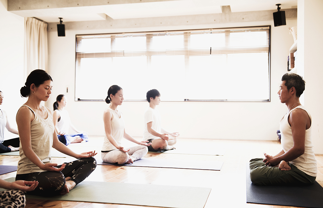 中島正明先生の瞑想のクラスの様子